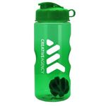 22 Oz. Mini Shaker Bottle with Flip Lid - Green