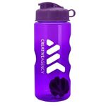 22 Oz. Mini Shaker Bottle with Flip Lid - Transparent Violet