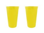 22 oz. Smooth Wall Plastic Stadium Cup - Athletic Yellow