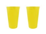 22 oz. Smooth Wall Plastic Stadium Cup - Athletic Yellow