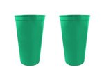 22 oz. Smooth Wall Plastic Stadium Cup - Kelly Green