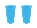 22 oz. Smooth Wall Plastic Stadium Cup - Light Blue