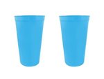 22 oz. Smooth Wall Plastic Stadium Cup - Light Blue