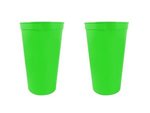 22 oz. Smooth Wall Plastic Stadium Cup - Neon Green