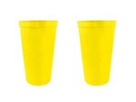 22 oz. Smooth Wall Plastic Stadium Cup - Neon Yellow