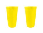 22 oz. Smooth Wall Plastic Stadium Cup - Neon Yellow