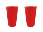 22 oz. Smooth Wall Plastic Stadium Cup - Red