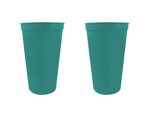 22 oz. Smooth Wall Plastic Stadium Cup - Teal
