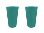 22 oz. Smooth Wall Plastic Stadium Cup - Teal