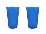 22 oz. Smooth Wall Plastic Stadium Cup - Translucent Blue