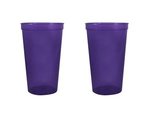 22 oz. Smooth Wall Plastic Stadium Cup - Translucent Purple