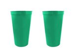 22 oz. Smooth Walled Stadium Cup - Large Quantity - Kelly Green