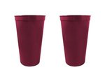 22 oz. Smooth Walled Stadium Cup - Large Quantity - Maroon