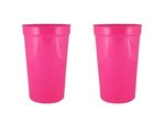 22 oz. Smooth Walled Stadium Cup - Large Quantity - Neon Pink