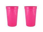 22 oz. Smooth Walled Stadium Cup - Large Quantity - Neon Pink