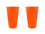 22 oz. Smooth Walled Stadium Cup - Large Quantity - Orange