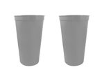 22 oz. Smooth Walled Stadium Cup - Large Quantity - Silver