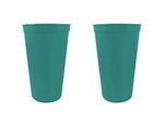22 oz. Smooth Walled Stadium Cup - Large Quantity - Teal