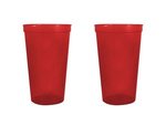 22 oz. Smooth Walled Stadium Cup - Large Quantity - Translucent Red