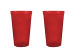 22 oz. Smooth Walled Stadium Cup - Large Quantity - Translucent Red