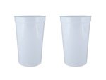 22 oz. Smooth Walled Stadium Cup - Large Quantity - White