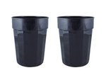 22 oz. Squat Fluted Stadium Plastic Cup - Black