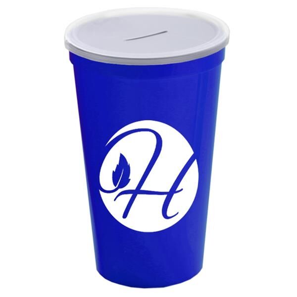 Main Product Image for 22 Oz. Stadium Cup With Coin Slot Lid