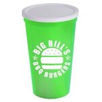 22 oz. Stadium Cup with No Hole Lid - Lime