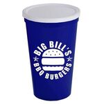 22 oz. Stadium Cup with No Hole Lid - Royal Blue