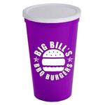 22 oz. Stadium Cup with No Hole Lid - Violet