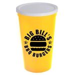22 oz. Stadium Cup with No Hole Lid - Yellow
