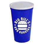 22 oz. Stadium Cup with No Hole Lid -  