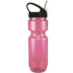 22 oz. Translucent Bike Bottle with Sport Sip Lid - Translucent Pink