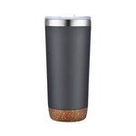 22 Oz. Vacuum Tumbler with Cork Bottom - Gray