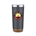 22 Oz. Vacuum Tumbler with Cork Bottom -  