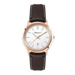 Buy 22MM STEEL ROSE GOLD CASE, 3 HAND MVMT, WHITE DIAL...