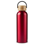 23.6 oz. Refresh Aluminum Bottle w/ Bamboo Lid - Red