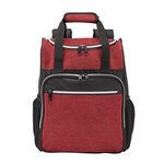 24-Can Heather Backpack Cooler - Red Heather