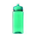 24 Oz Polysure(TM) Squared-Up Bottle - Translucent Aqua