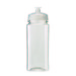 24 Oz Polysure(TM) Squared-Up Bottle - Translucent Clear