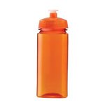 24 Oz Polysure(TM) Squared-Up Bottle - Translucent Orange