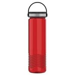 24 oz Slim Wave Bottle with EZ Grip lid - Transparent Red