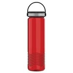 24 oz Slim Wave Bottle with EZ Grip lid - Transparent Red