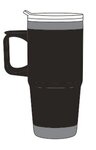 24 oz. Affordable Stainless Steel Mug w/ PP Liner and Handle - Black