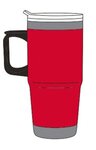 24 oz. Affordable Stainless Steel Mug w/ PP Liner and Handle - Red 186c