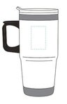 24 oz. Affordable Stainless Steel Mug w/ PP Liner and Handle - White