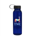 24 Oz. Bottle w/ Tethered Lid - Digital Imprint - Blue