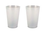 24 oz. Frost-Flex Reusable, Unbreakable Plastic Stadium Cup - Frosted