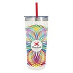 24 Oz. Full Color Colma Basics Tumbler - White