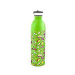 24 Oz. Full Color Stainless Steel Newcastle Bottle - Lime